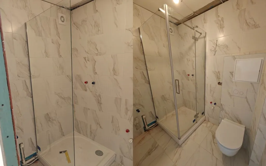 Dušo kabinos ir klozeto montavimas