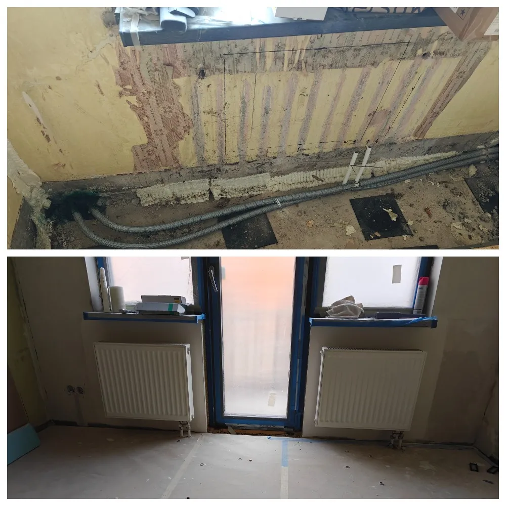 Šildymo vamzdžių montavimas